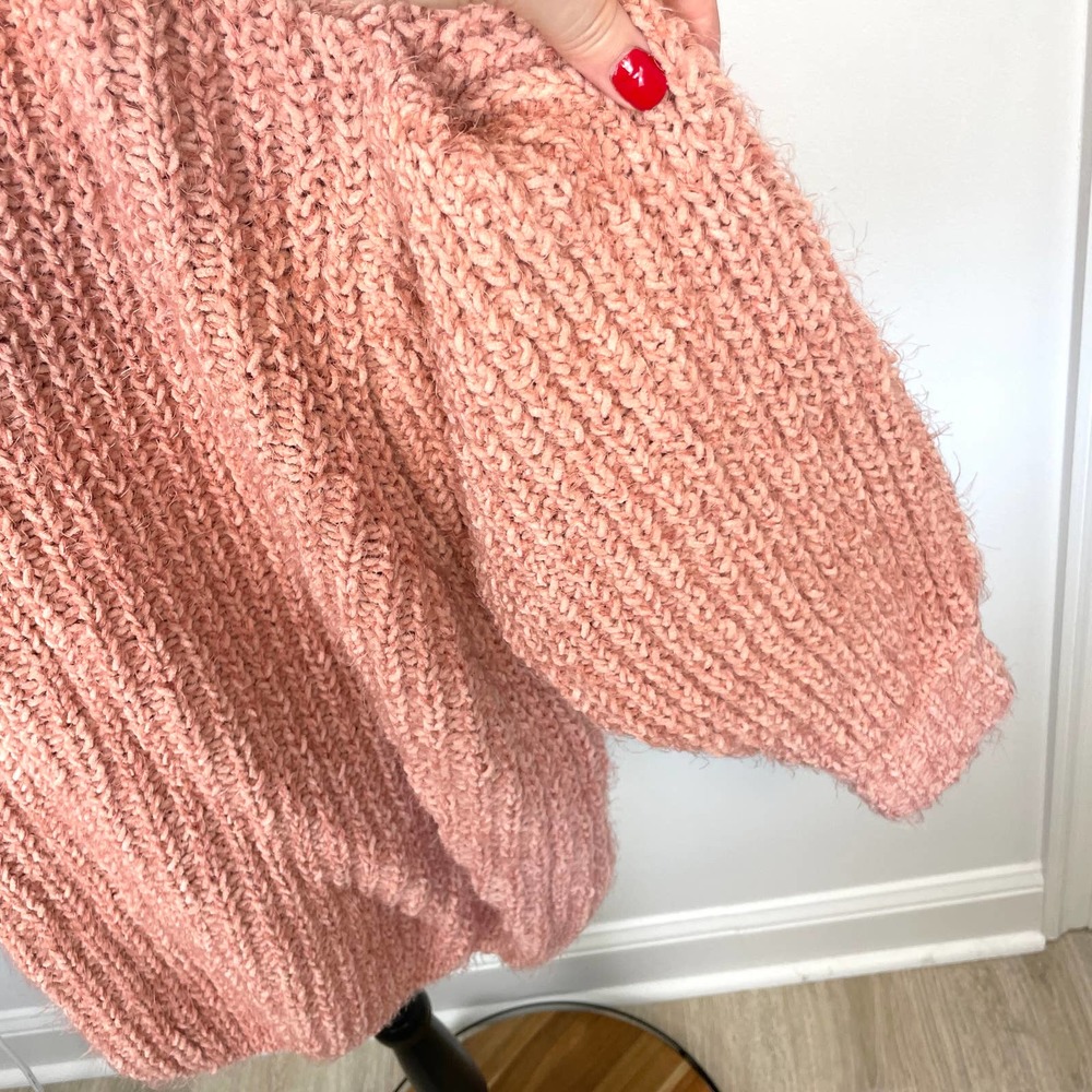 Free People Oasis Tunic Oversized Sweater In Pink Size Small New - Picture 8 of 13